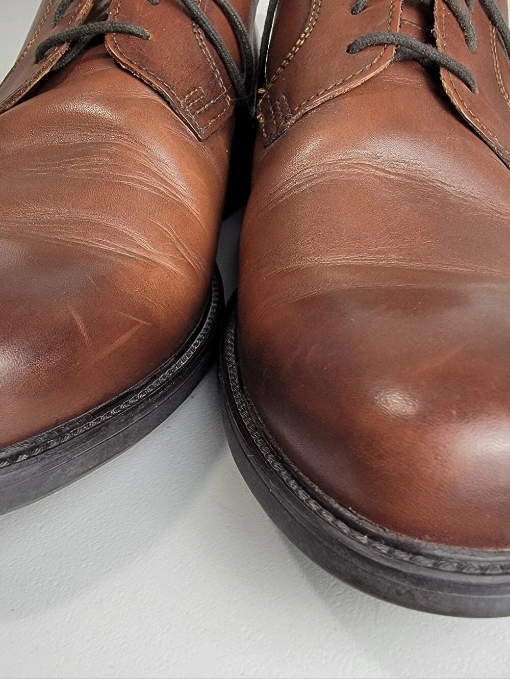 Geox Respira Oxford Dress Shoes Men's Size 9 Brown U Carnaby Smooth Leather